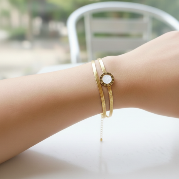 Double White Bracelet
