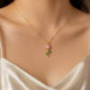 Pink Tulip Necklace