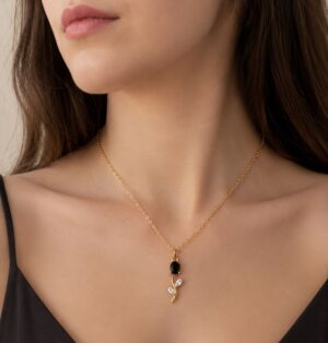 Black Bloom Necklace