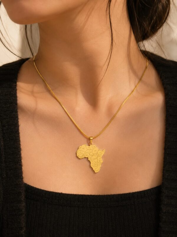 2 Africa Map Pendant Necklace