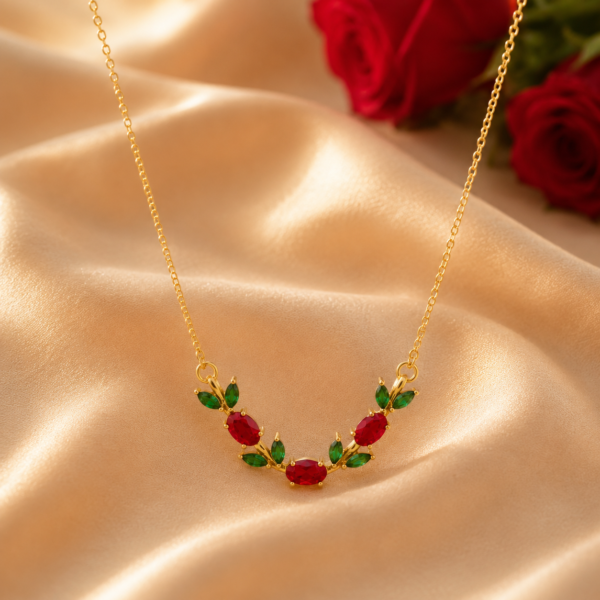 Ruby Bloom Necklace