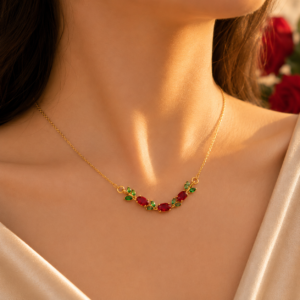 Ruby Bloom Necklace